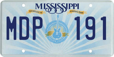 MS license plate MDP191