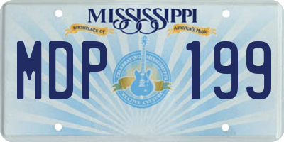 MS license plate MDP199