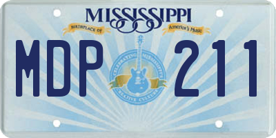 MS license plate MDP211