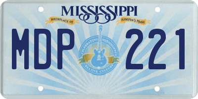 MS license plate MDP221