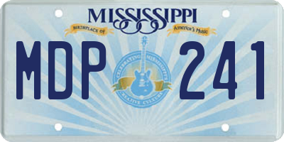 MS license plate MDP241