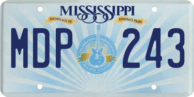 MS license plate MDP243