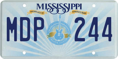 MS license plate MDP244