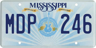 MS license plate MDP246