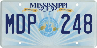 MS license plate MDP248