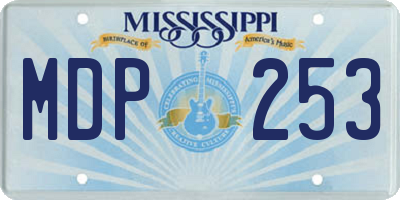 MS license plate MDP253