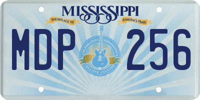 MS license plate MDP256