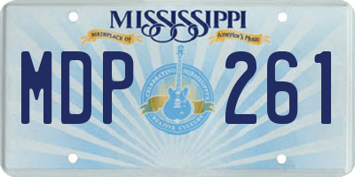 MS license plate MDP261