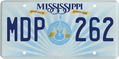 MS license plate MDP262