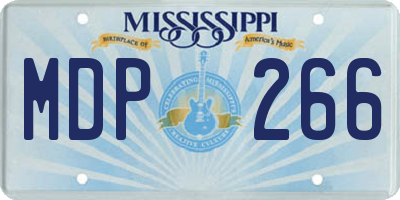 MS license plate MDP266