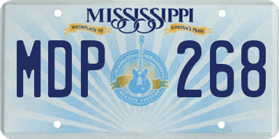 MS license plate MDP268