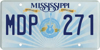 MS license plate MDP271