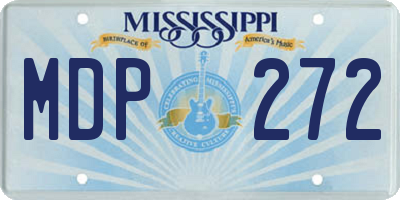 MS license plate MDP272