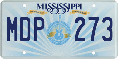 MS license plate MDP273