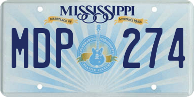 MS license plate MDP274