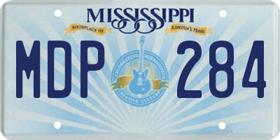 MS license plate MDP284