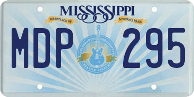 MS license plate MDP295