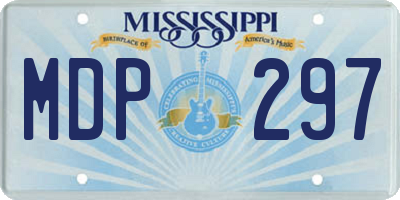 MS license plate MDP297