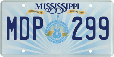 MS license plate MDP299