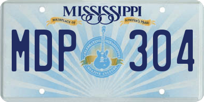 MS license plate MDP304