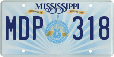 MS license plate MDP318