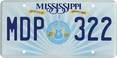 MS license plate MDP322