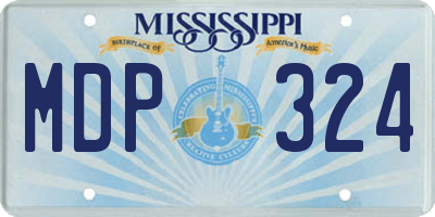 MS license plate MDP324