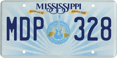 MS license plate MDP328