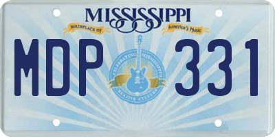 MS license plate MDP331