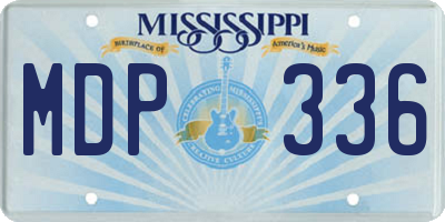 MS license plate MDP336