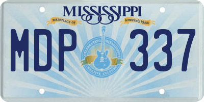 MS license plate MDP337