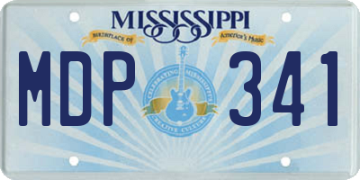 MS license plate MDP341