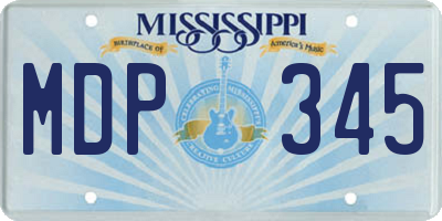 MS license plate MDP345
