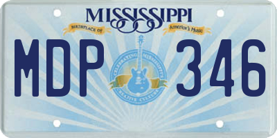 MS license plate MDP346