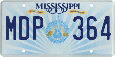 MS license plate MDP364