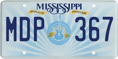 MS license plate MDP367