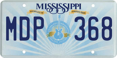 MS license plate MDP368