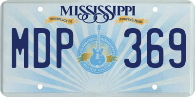 MS license plate MDP369