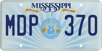 MS license plate MDP370