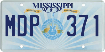 MS license plate MDP371