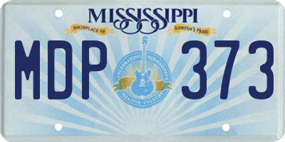 MS license plate MDP373