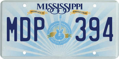 MS license plate MDP394