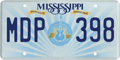 MS license plate MDP398