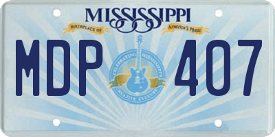MS license plate MDP407