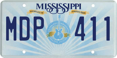 MS license plate MDP411