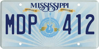MS license plate MDP412