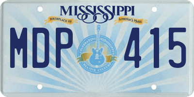 MS license plate MDP415
