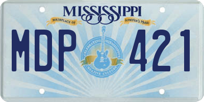 MS license plate MDP421