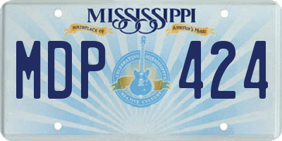 MS license plate MDP424