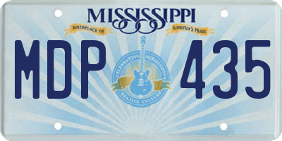 MS license plate MDP435